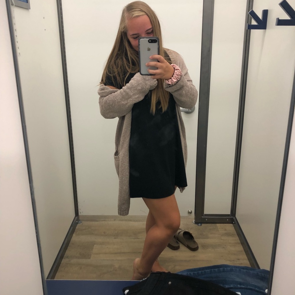 Oversized tan cardigan